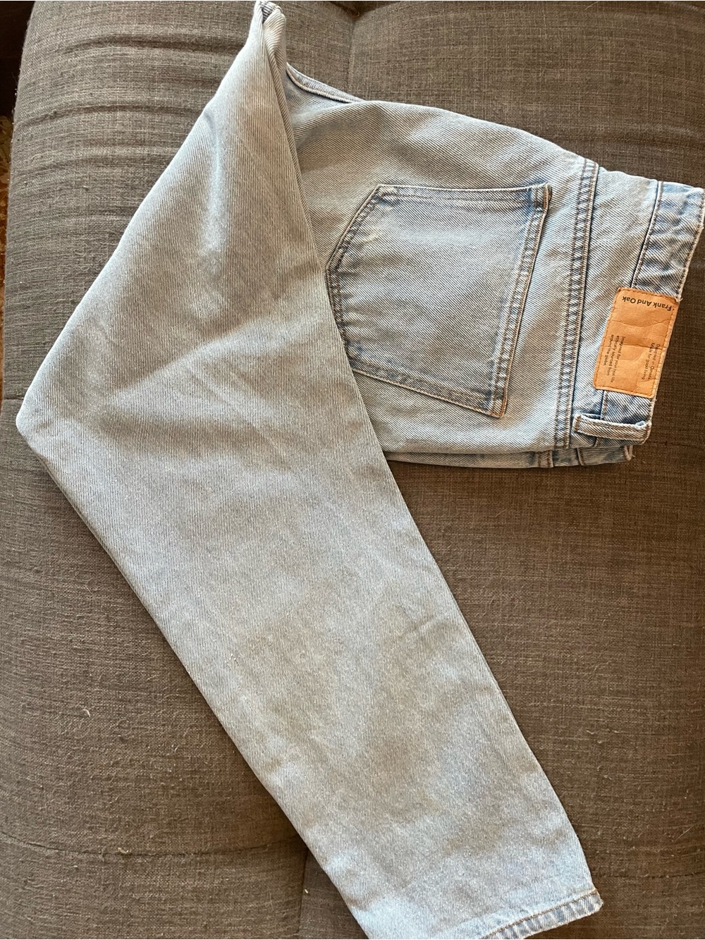 Frank And Oak- Light Blue Denim Jeans - Classic Straight Fit